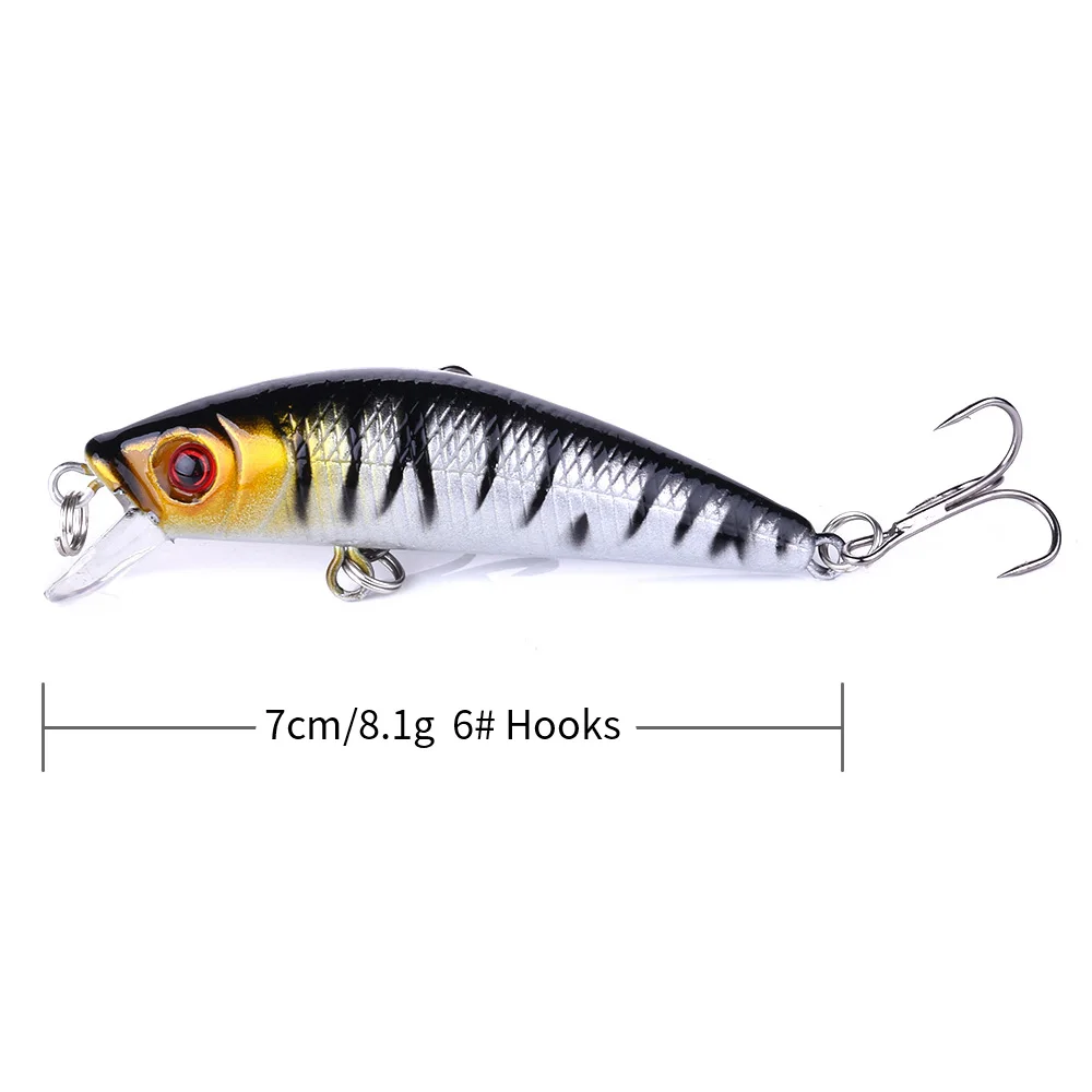 7cm 8.1g HENGJIA Minnow Lure top water artifical short board fishing hard plastic bait for bass fishing pesca wholesale
