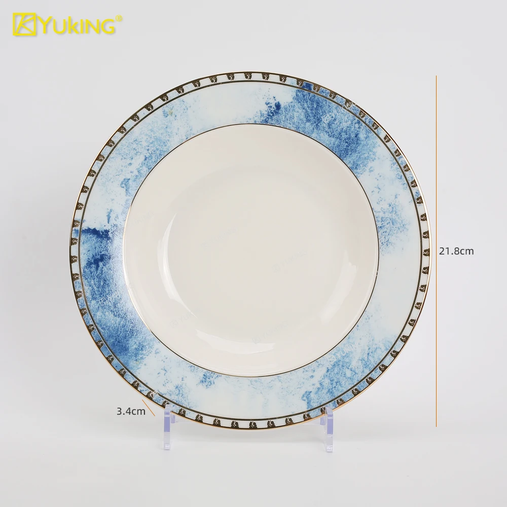 High quality fine bone china dinner set kitchenware porcelain ceramic tableware