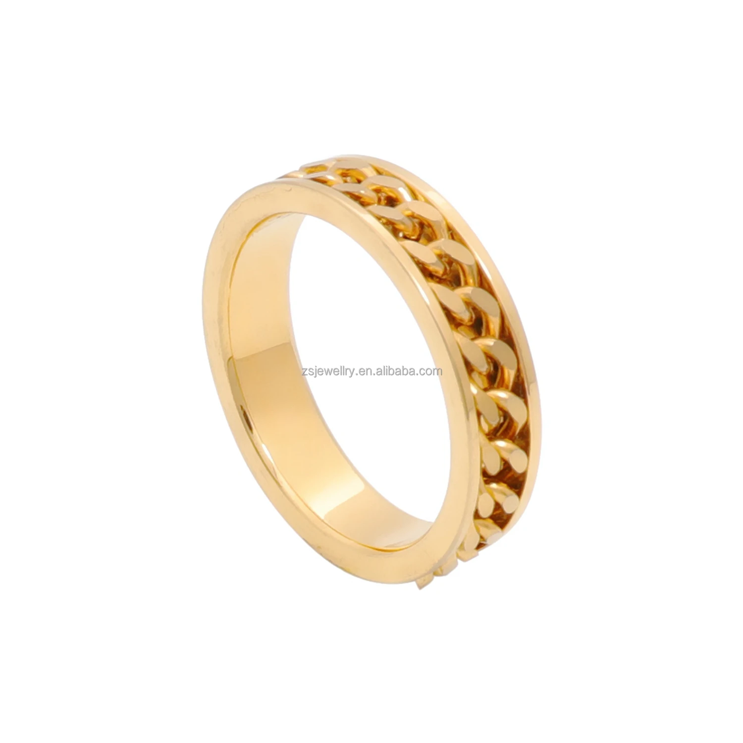 Arab Style Luxury Girl Custom Cuban Shaped Animal Frog Design Jewelry Women Stainless Steel Gold Plated Ring