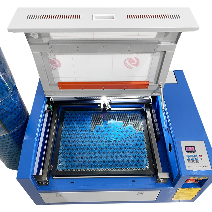 DAQIN New CO2 Laser Tube Cutting Machine 40*60cm Bulk Production Tablet Mobile Phone 9H Nano Tempered Glass Screen Protector