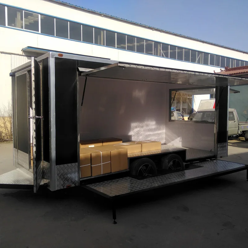 Custom Size Grill Fast Food Trailer Mobile Tacos Truck Concession Trailer