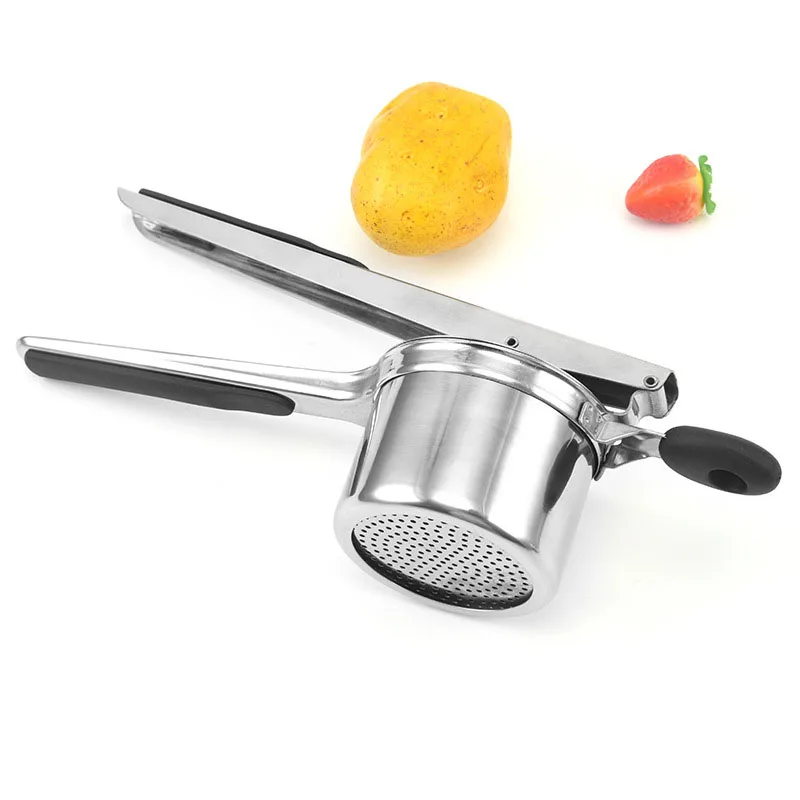 Amazon Hot Sale Kitchen Accessories Potato Masher Professional Stainless Steel Mash Potato Ricer Fruit Press Vegetable Cutters