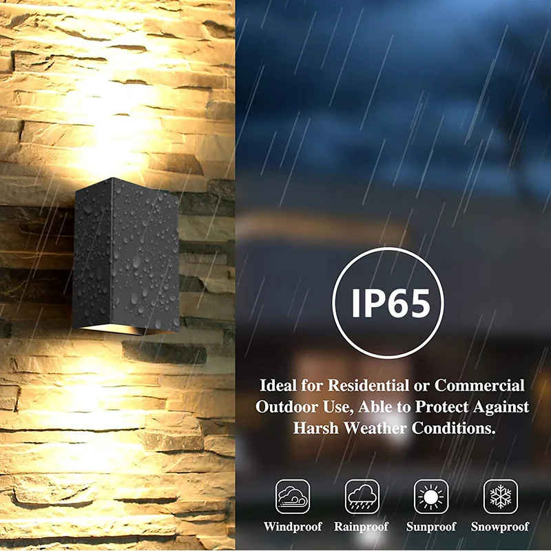 New Designed Shape LED Beveled Round Wall LED Light Outdoor Waterproof Spotlight Illuminated Bedroom Exterior Wall Light Garden