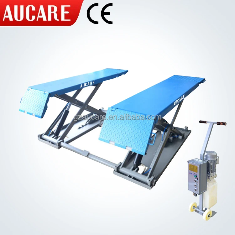1M height 3000KG Penumatic lock ramp extension portable movable mini lift scissor lift without rusty