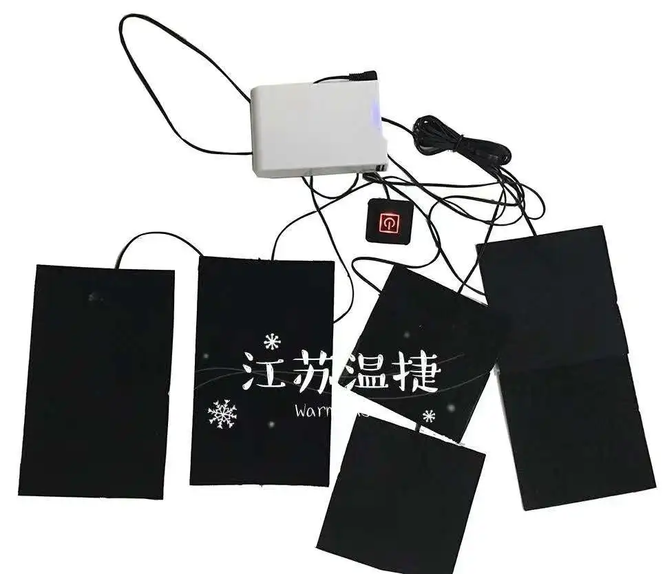 Washable Alloy Wire Far Infrared 3.7V 7.4V 12V  heated pad For Clothing and Gloves and back brace