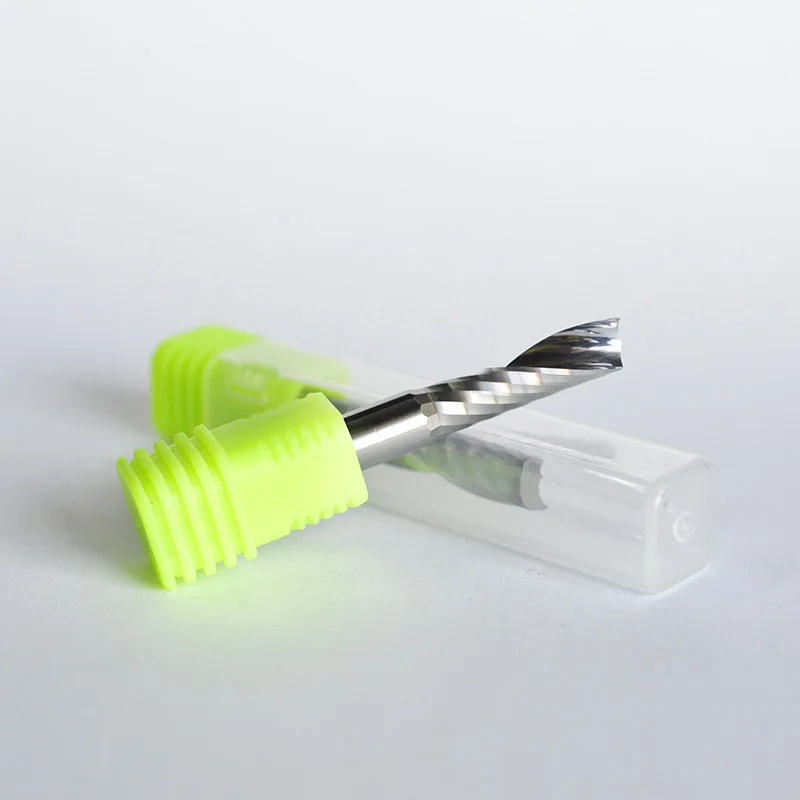 6mm single edge up cutting PVC acrylic woodworking carving tool CNC engraving machine imported tungsten steel milling cutter