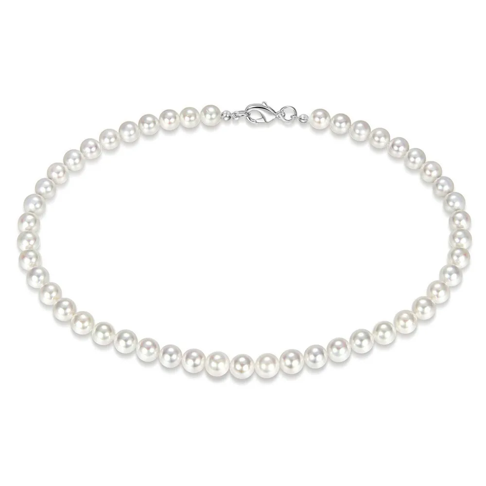 2024 fashion jewelry 6mm freshwater pearl necklace women men accessories vintage jewelry necklace