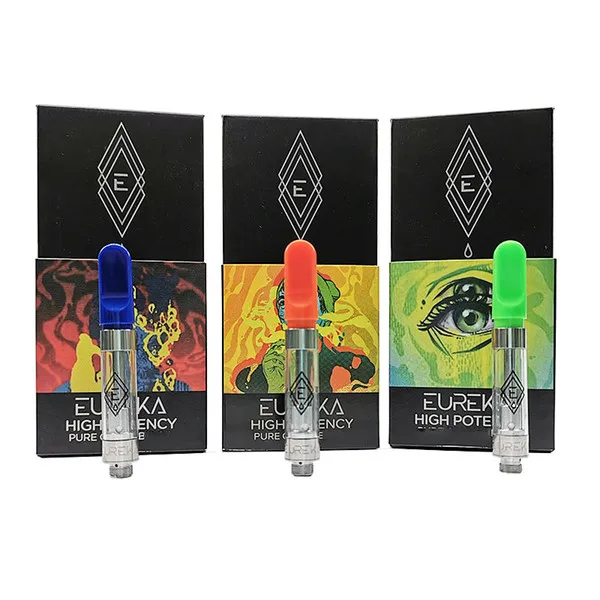 
Eureka cartridge 510 Thread 0.8/1ml capacity EUREKA vape carts Glass Materials Packaging box 