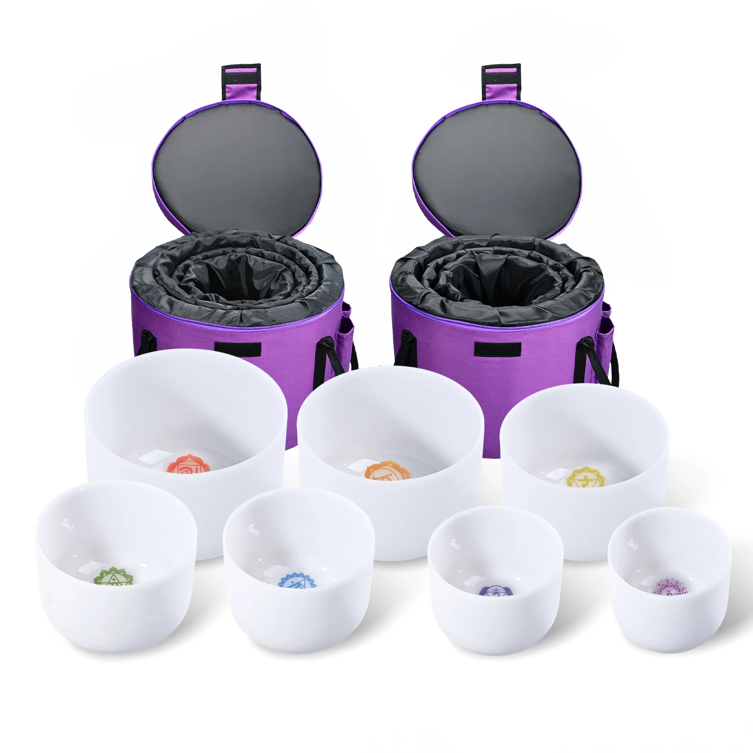 SUCCESS New Seven Chakras 432 440HZ High Note Crystal Singing bowl Set for Healing