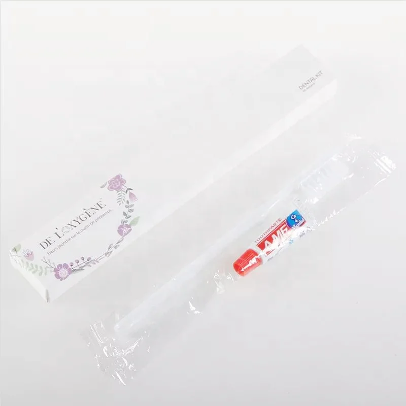 Китайская одноразовая зубная щетка с зубной пастой мини для отеля