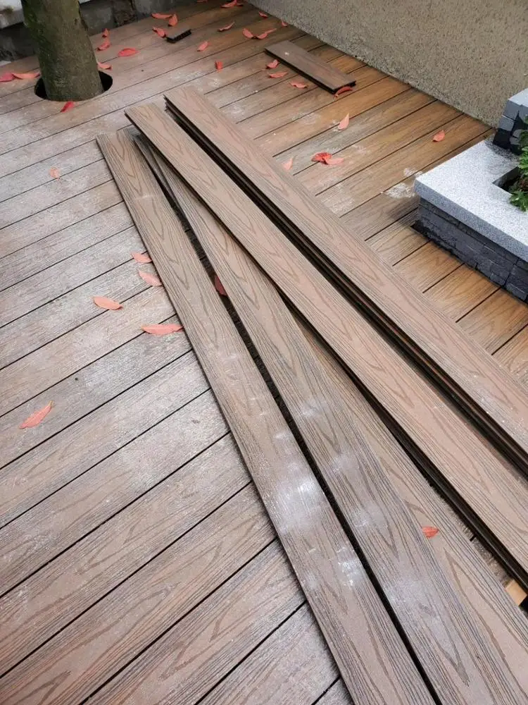 WPC composite outdoor decking / terrace flooring/ solid hard wood board
