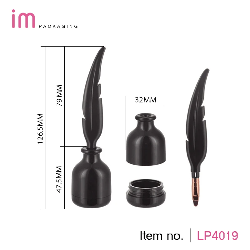Hot sale factory supplier oem feather empty liquid eyeliner tube lip gloss lipstick tube bottle container