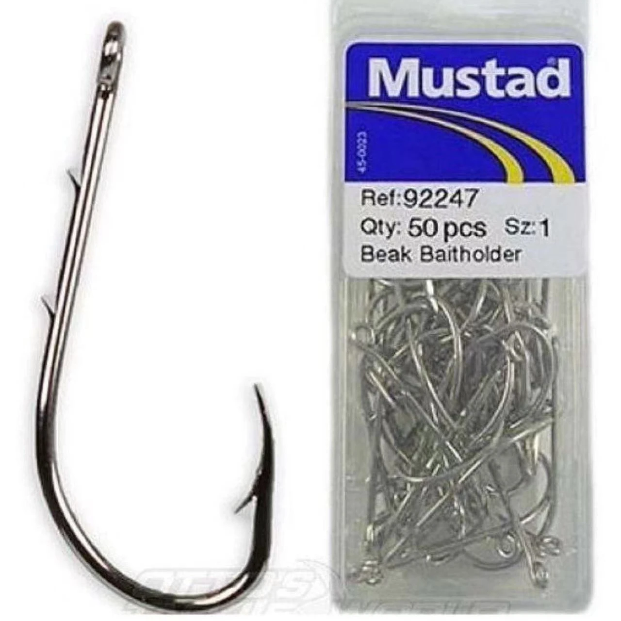 Mustad 1#-24# Model Fishhook High Carbon Steel Barbed Hook 100pcs/box Saltwater Fishing Hooks