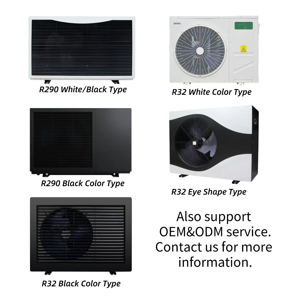 Heating Cooling Air to Water Heatpump 6KW 10KW 14KW 18KW 24KW WIFI R32 DC Inverter Air Source Heat Pump Water Heater