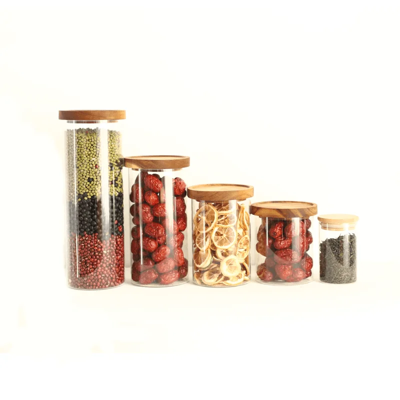High Quality Low Price Cork Ball Lid Stopper Storage Jar Lid Borosilicate Glass Christmas Vintage Luxury Containers Glass Jar