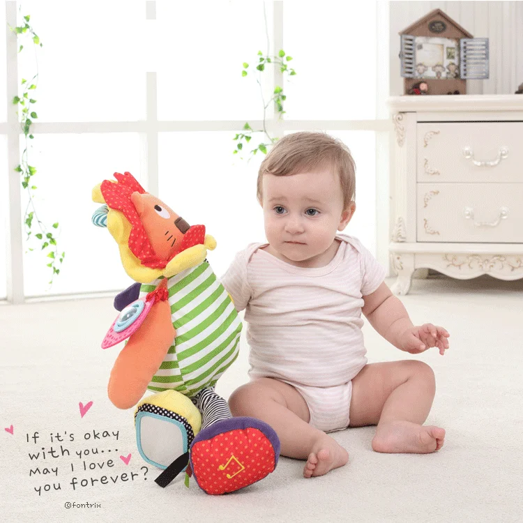 
Wholesale Lovely Cartoon Lion Baby Custom Made Soft Plush Animal Toy 