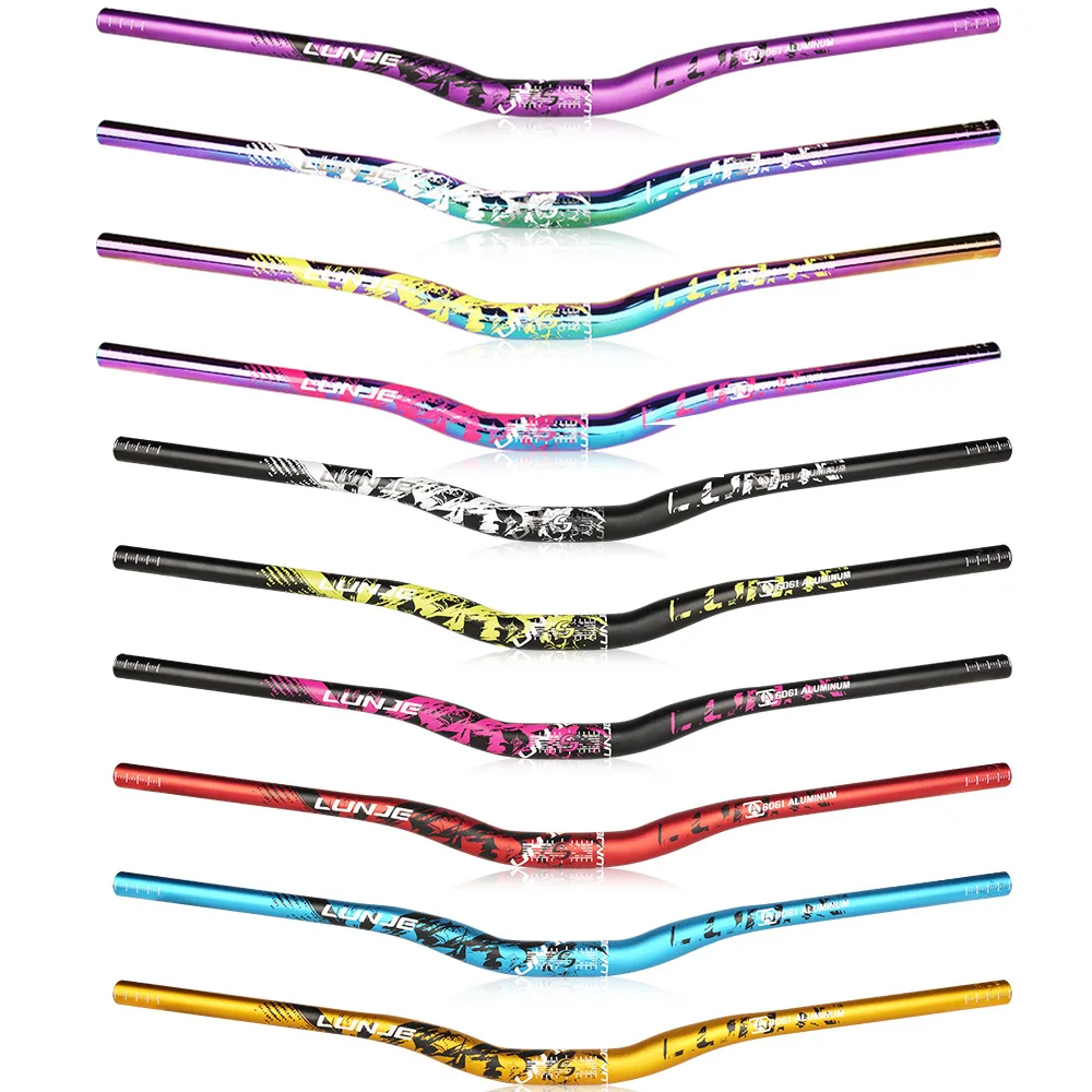LUNJE  Swallow Handle Aluminum Alloy Mountain Bike Handlebar Mtb 31.8 * 720/780mm Bicycle Long Handlebar Handle