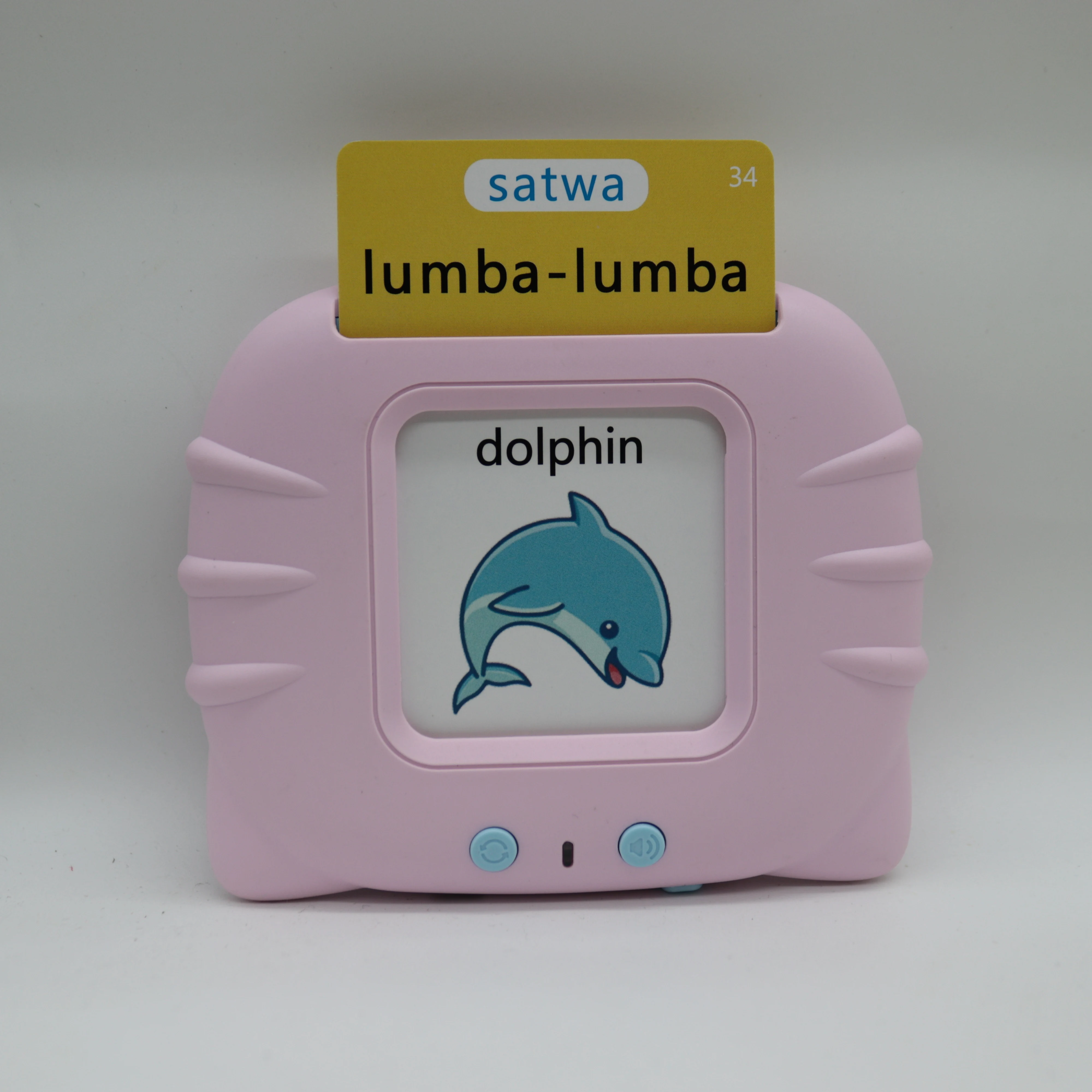Indonesian learning talking flash card baby machine children educational Intellectual small plastic toys products for Child