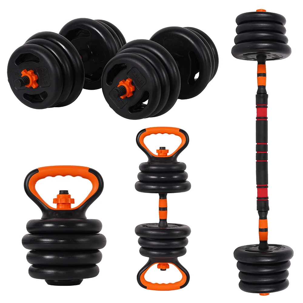 Adjustable Dumbbells 20 to 90 lbs Free Weight Set with Connector 4 in1 Dumbbells Set Used as Barbell Kettlebells Push up Stand