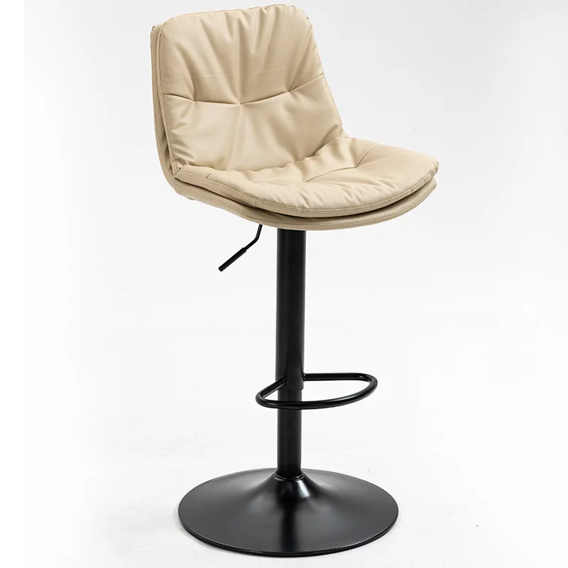 Modern 2 PCS PU Leather High Quality Adjustable leather swivel Bar Stools bar chairs