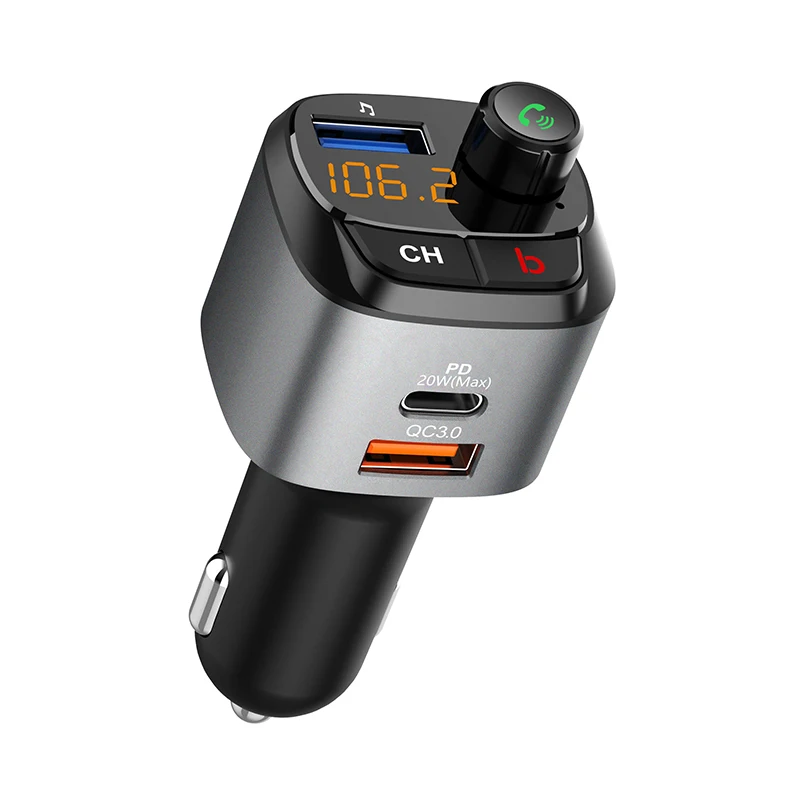 
FM Transmitter Wireless BT5.0 QC PD Fast Charging transmitters fm for Car 