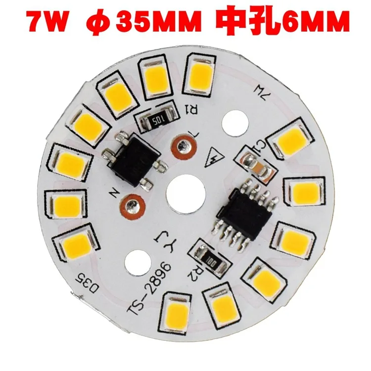 Алюминиевая СВЕТОДИОДНАЯ Лампа PCB Board SMD 2835 DOB 12W