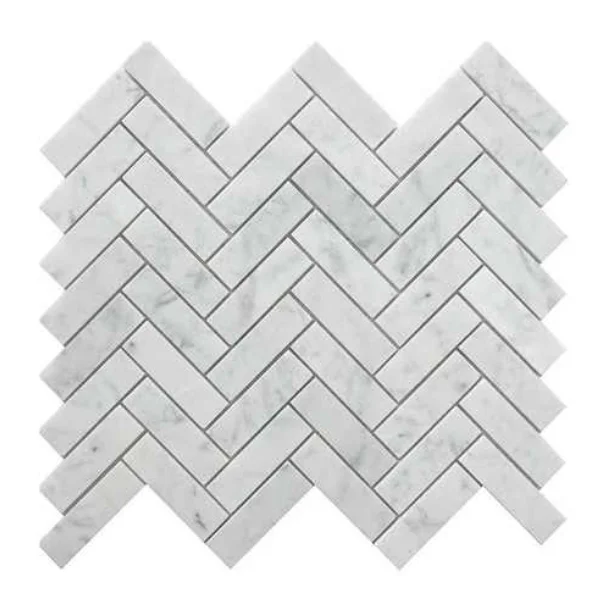 Modern Gray Mosaic Marble Stone Tiles Polished Surface Cut-to-Size for Hotel and Office Wall Decorations