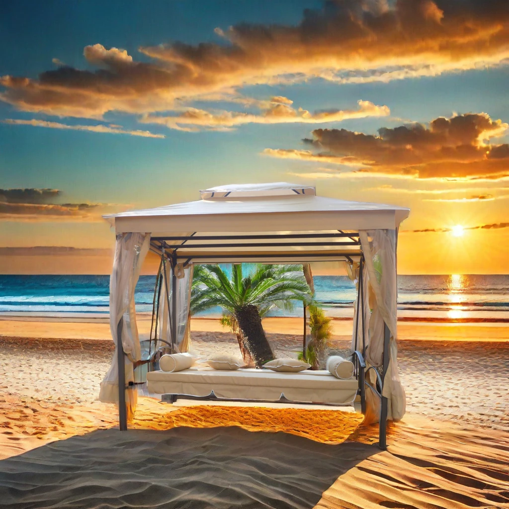 Modern Luxury Gazebo Swing Chair and Bed with Mosquito Net for Patio Porch Park School or Bathroom Outdoor Use