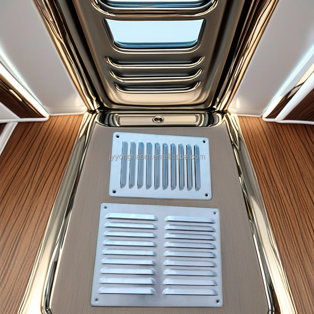 Customized Sizes Air Venting Panel Cover Boat Cabin Vents Louver Grill Aluminum Stainless Steel Stamped Registers & Grilles