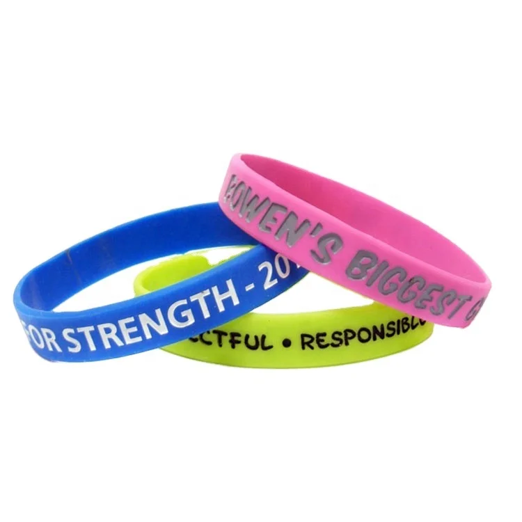 Custom Logo Silicone Wristband Rubber Wrist Bands