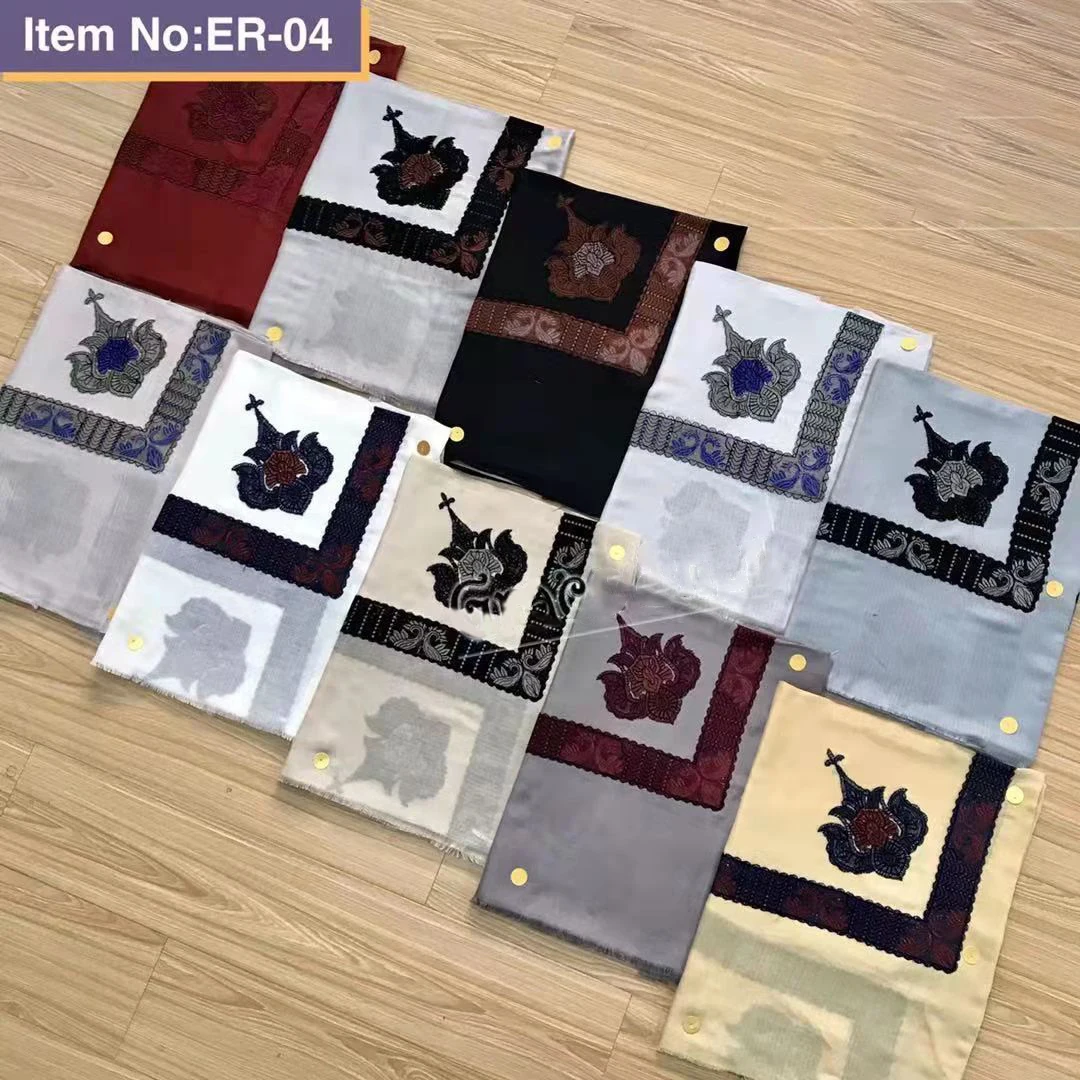 Dubai Arabia Embroidery Hijab Scarf For Men Cheap Polyester Yemen Scarf