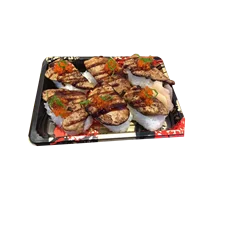 Chinese manufacturers supply directly disposable cheap plastic sushi box sushi party tray with lip