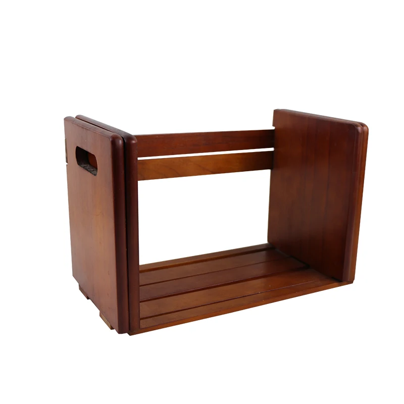 100% Natural Radial Pine wood Extension Book Rack Modern Wooden Book Rack
