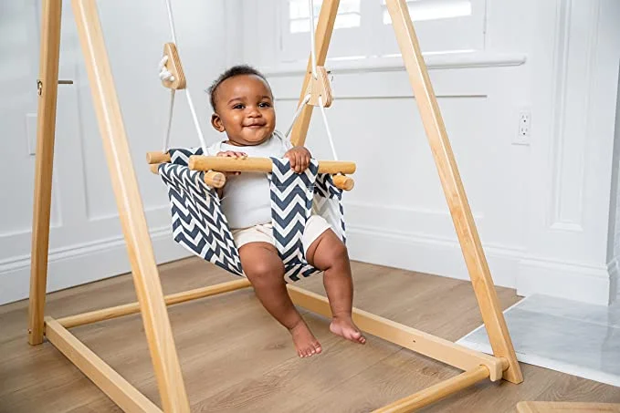 Indoor and Outdoor Foldable Wooden Baby Swing Chair China Wholesale Hanging Swing Chair with Stand