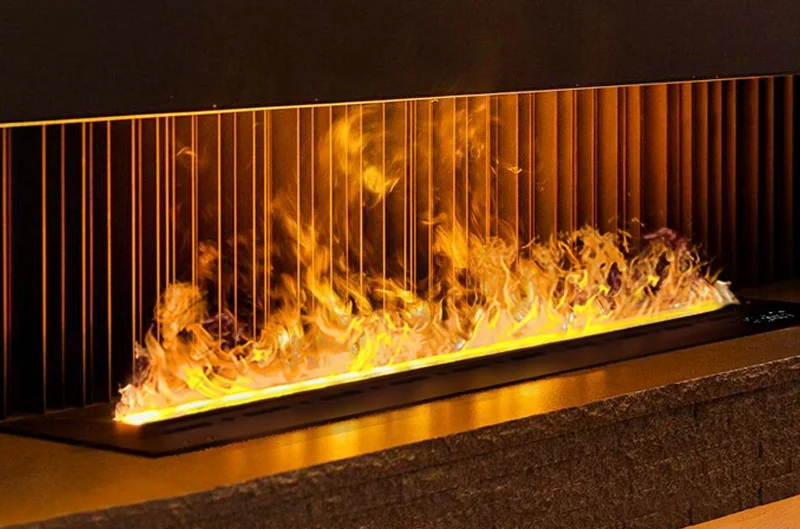 Modern Designer 3D Atomized Ethanol Fireplace Steel Insert for Living Room or Hotel Steam Fireplace Generating from Water Fuel