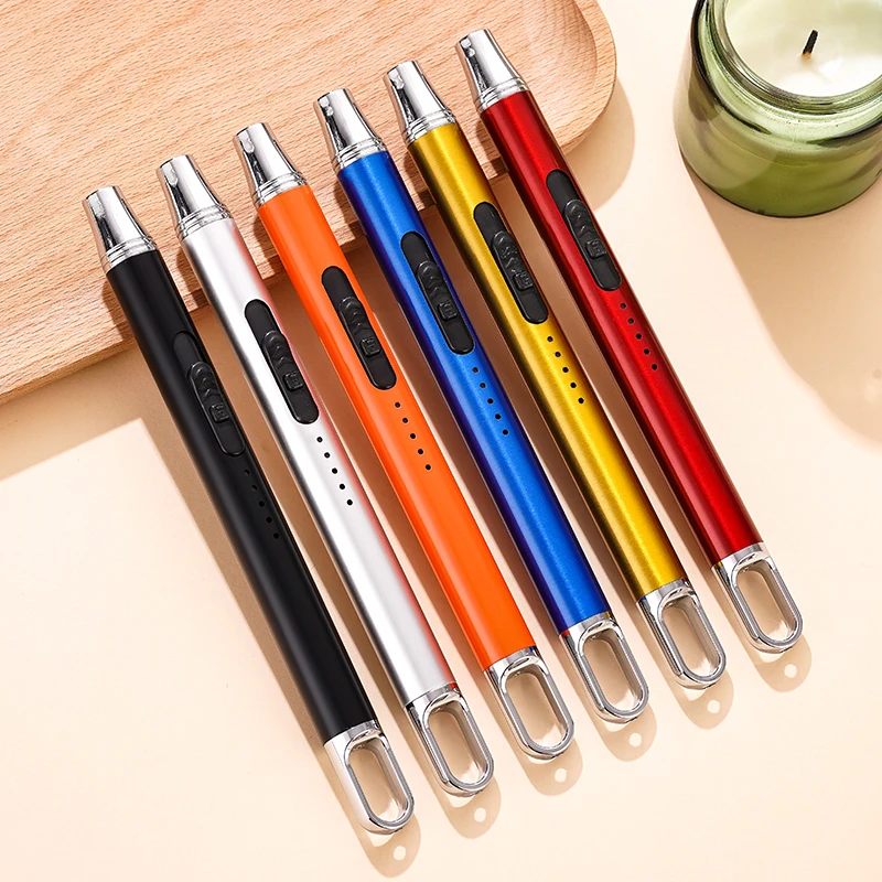 2024 New Free sample USB Electric Lighters Windproof USB Rechargeable Touch Windproof Cigarette Accessories Electric Lighter