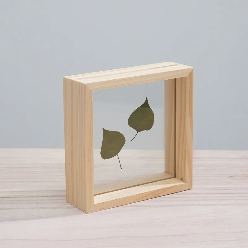 Promotional A4 Wood Double Sided Glass DIY Frames Simple Plant Specimens Frame Home Decor Photo Frames Ornaments Decoration Craf