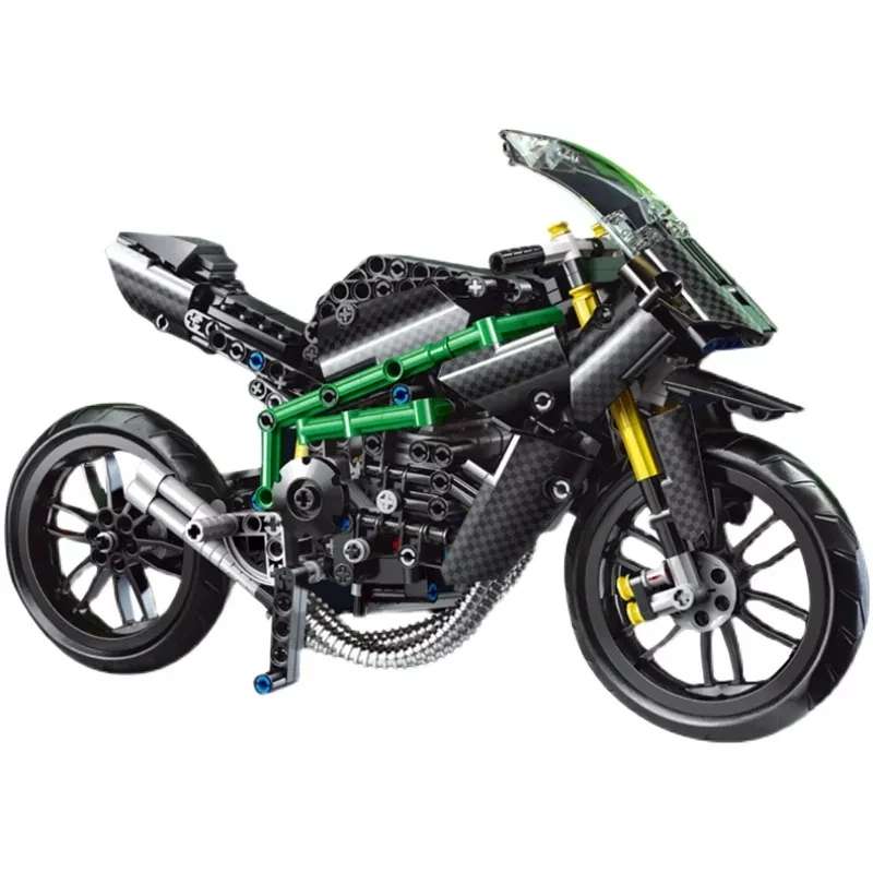 MOULD KING 23002 Super Racing Motorcycle Static Creative Assemble Bricks Boys MOC Sets No.HZ-R Building Block for Kids
