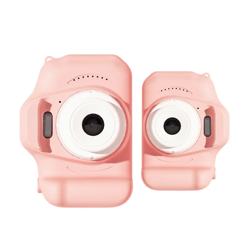 2 Inch HD IPS Screen SLR Camera Educational Cute Cartoon Child Camera Birthday Gift Digital Camera USB Charging with Card Reader