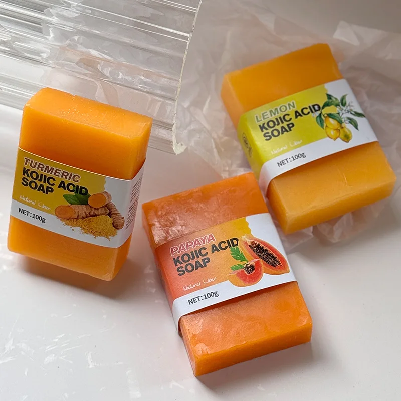 Private Label Turmeric & Kojic Acid Handmade Soap Organic Turmeric And Honey Soap Skin Whitening Body Home Made Soap