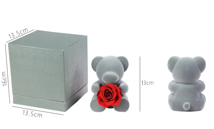 2019 Роза подарок на день Святого Валентина Мишка-роза мишка для девочек медведь плюшевые игрушки Подарочная коробка тедди