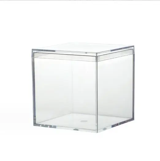 Clear Acrylic Plastic Square Cube Small Acrylic Box with Lid Storage for Candy Pill, Tiny Jewelry, Gifts