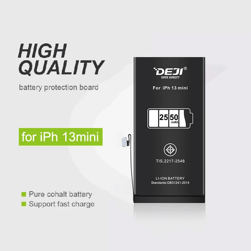 DEJI High Quality 2550mAh Capacity Cell Phone Replacement Battery For iPhone 13 MINI Original iPhone Battery