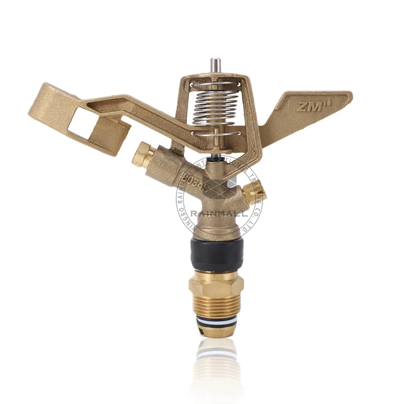 Agricultural garden copper brass spray water sprinkler head 360 degree adjustable impact sprinkler