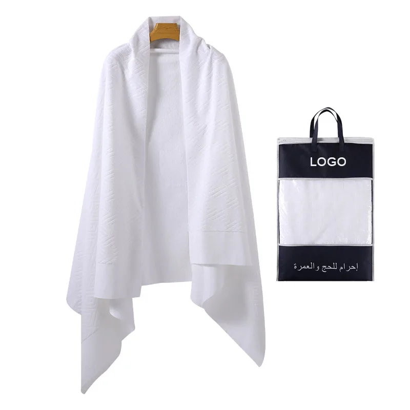 800g/set Polyester Ahram Haji Towell Microfiber Muslin Ihram Hajj Towels