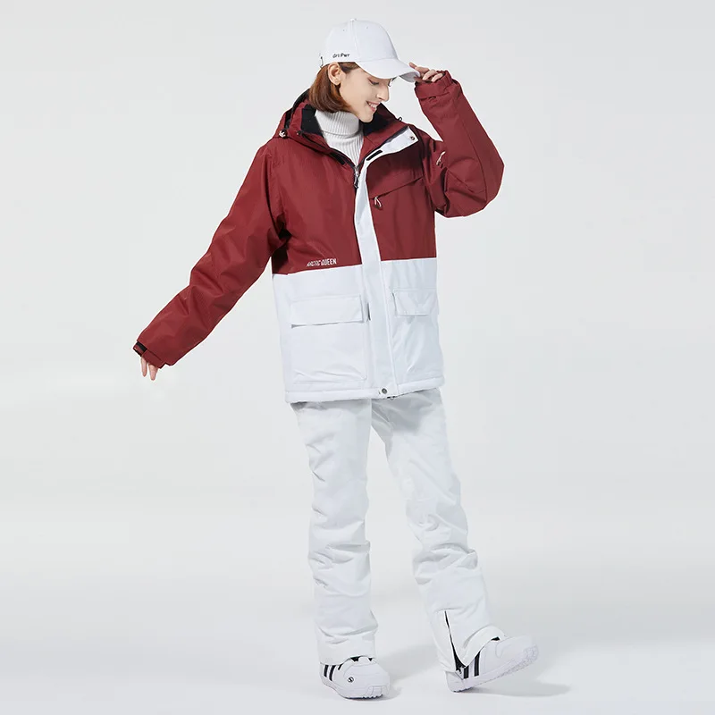 New Veneer Ski Suit Men and Women Couple Models Warm Thickened Korean Style Ski Suit
