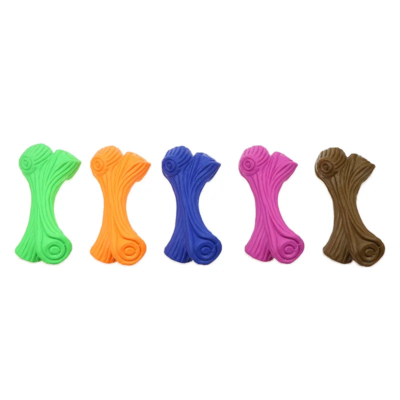 Pet dog branch molar tooth cleaning rubber toy teddy bear Yorkshire small dog training