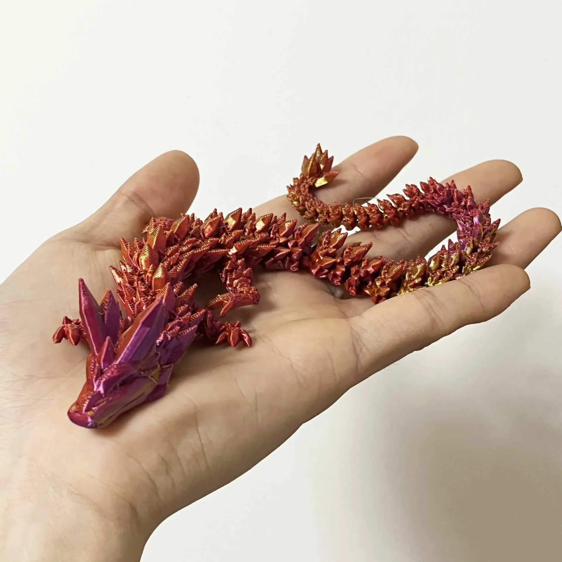 2024 Hot Selling Wholesale 3D Printed Dragon Eggs with Dragon Inside Crystal Movable Articulated FDM Printing Dragon Egg Toy