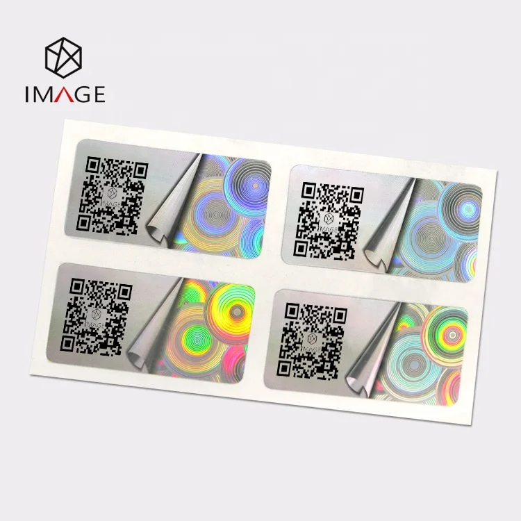 3D Custom Printed QR Code Anti-counterfeiting Laser Holographic Security Label