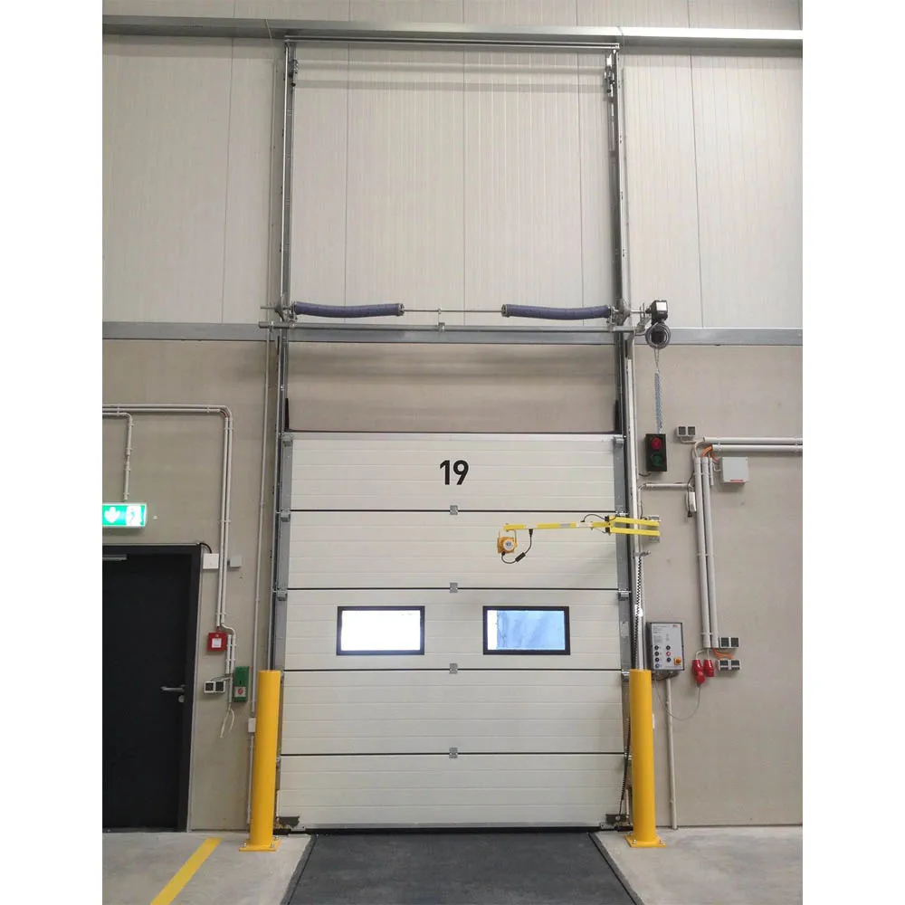 High quality exterior industrial overhead door steel logistics warehouse dock shelter room door with sensor